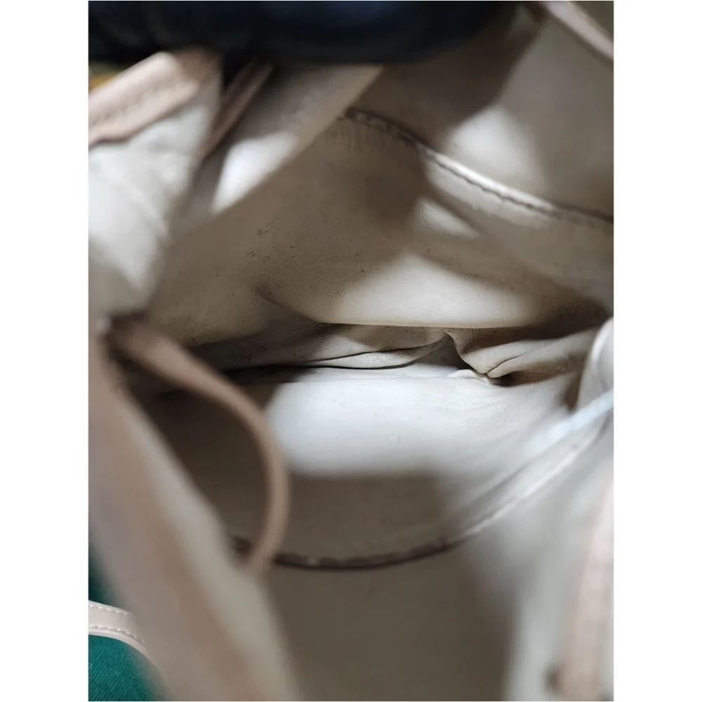 GUCCI Vintage Monogram Canvas Mini Drawstring Bucket Bag Brown/Beige